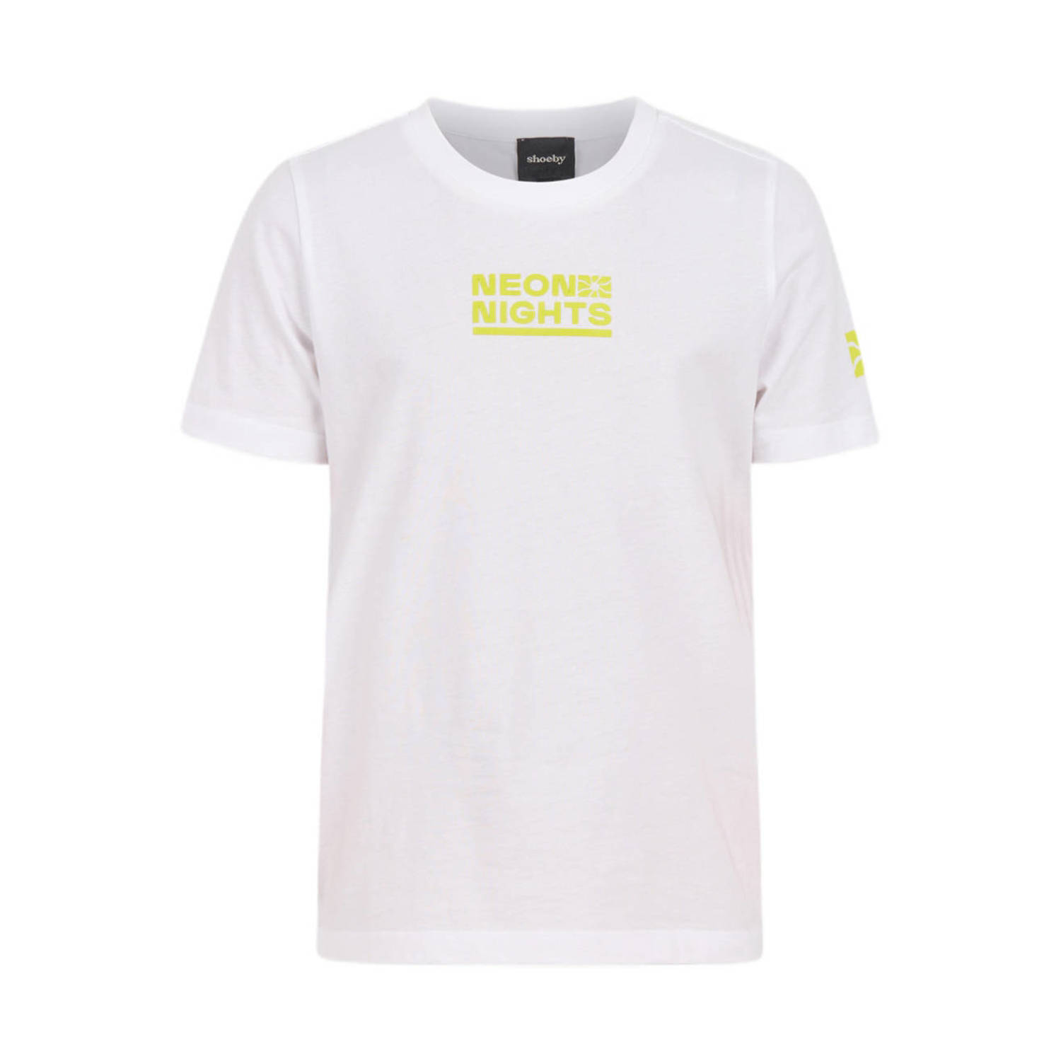 Shoeby T-shirt met printopdruk wit Bruin Jongens Katoen Ronde hals Printopdruk 110 116
