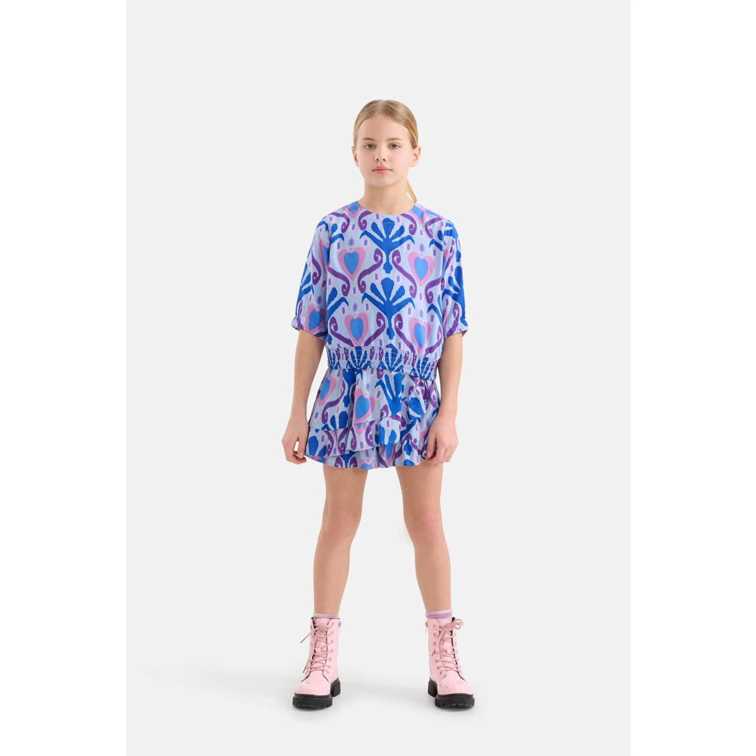 Shoeby top met all over print blauw