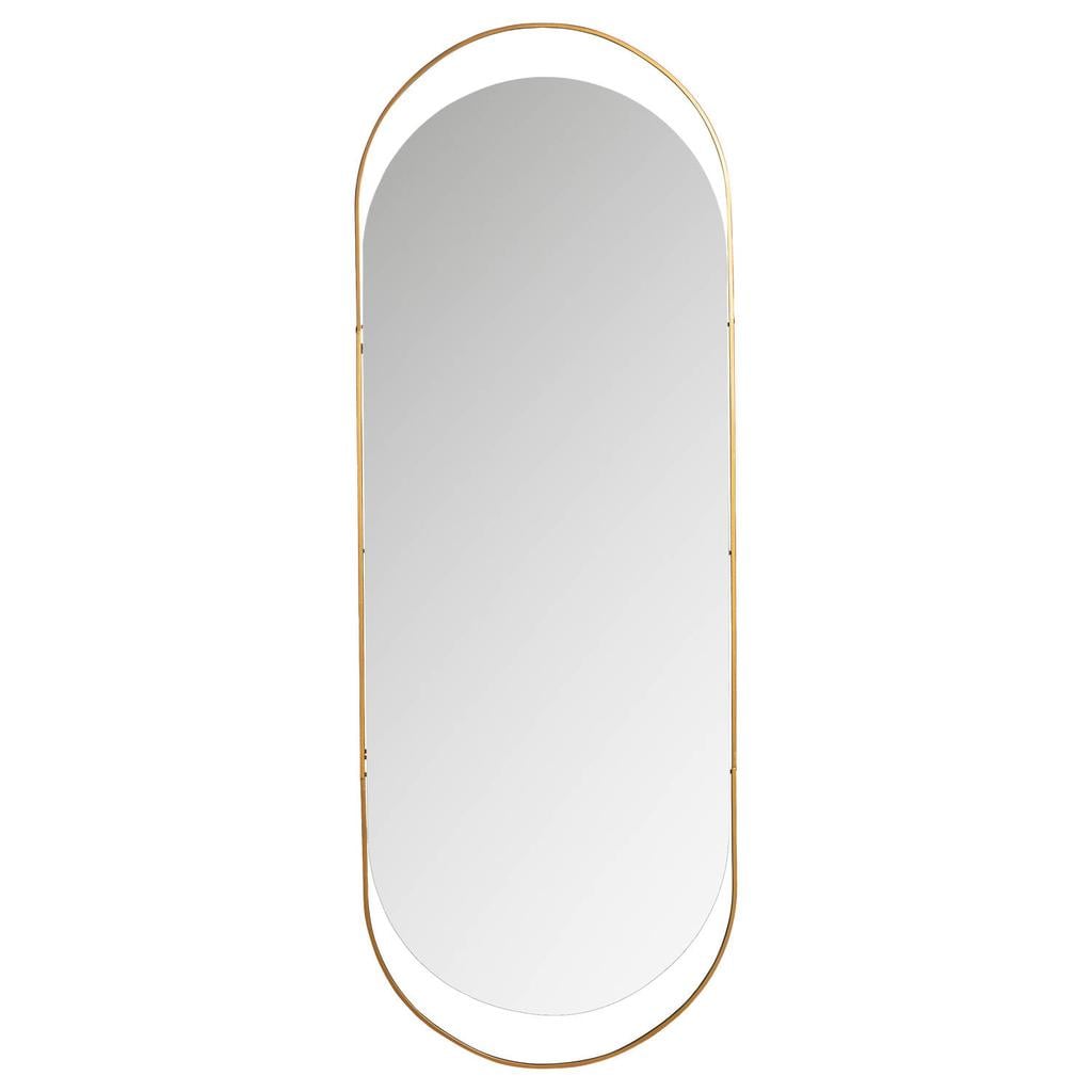 WOOOD Sanou Passpiegel Ovaal XL - Ijzer - Antique Brass - 168x60x1