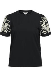 thumbnail: OBJECT T-shirt OBJCAROLINE zwart/ ecru