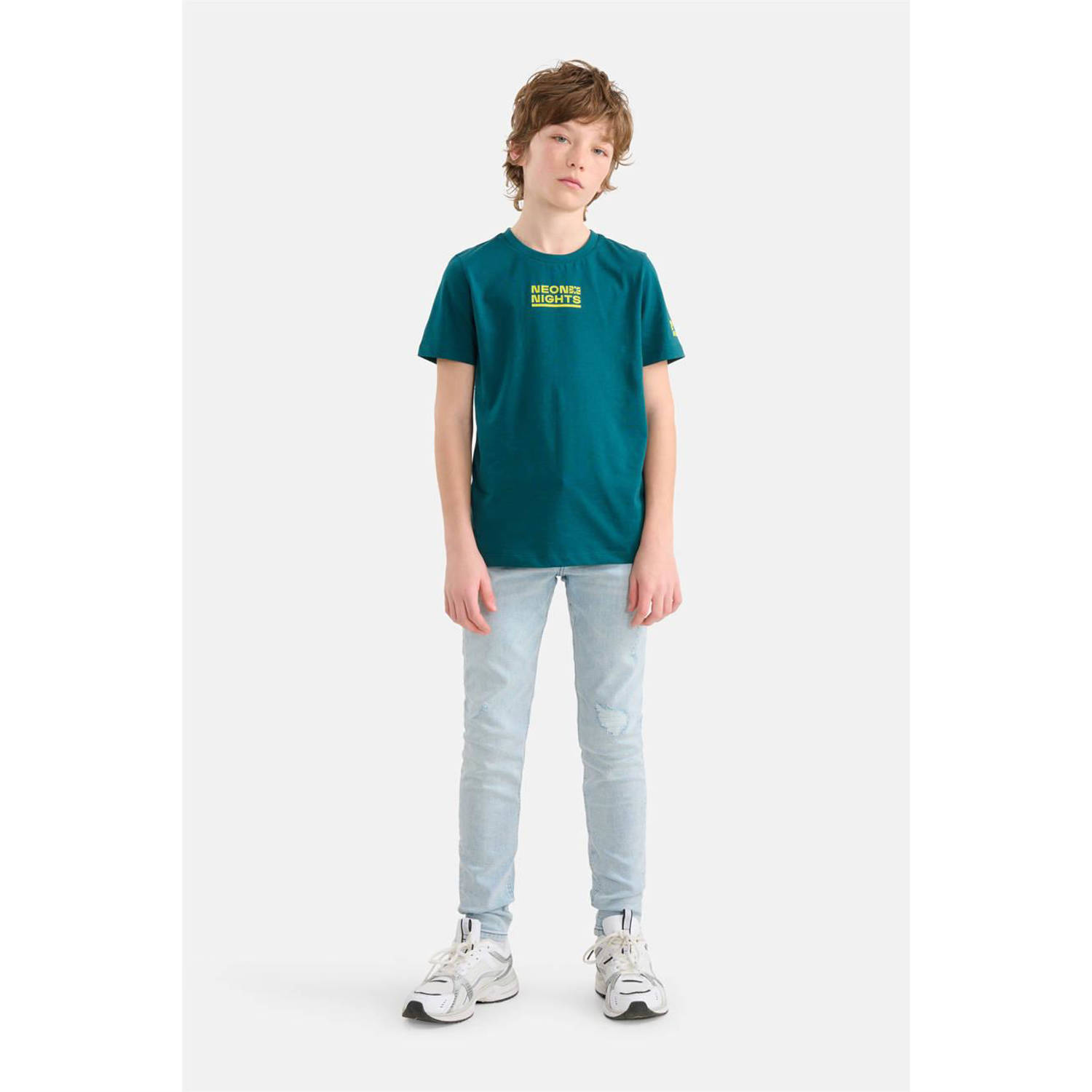 Shoeby T-shirt met printopdruk donkergroen