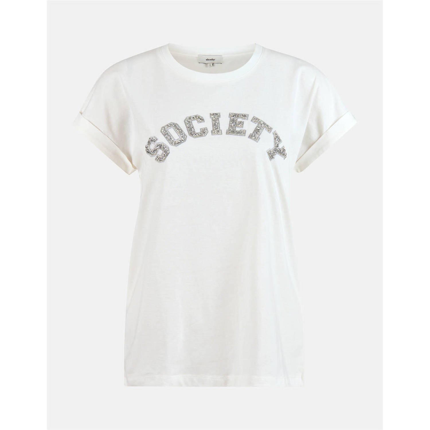 Shoeby T-shirt met tekst wit