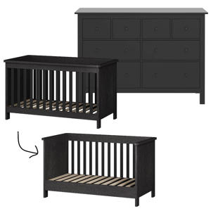 meegroei babykamer Bretagne Zwart (2-delig)