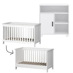 meegroei babykamer Mila Wit (2-delig)