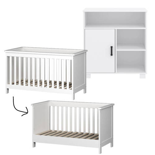 Cabino meegroei babykamer Mila Wit (2-delig) afbeelding