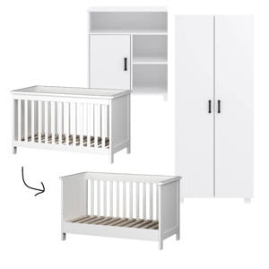 meegroei babykamer Mila Wit (3-delig)
