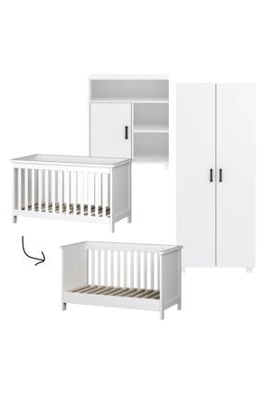 meegroei babykamer Mila Wit (3-delig)