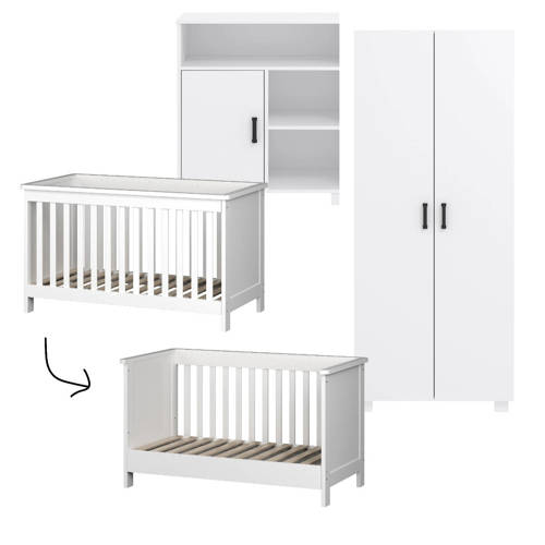 Cabino meegroei babykamer Mila Wit (3-delig) afbeelding