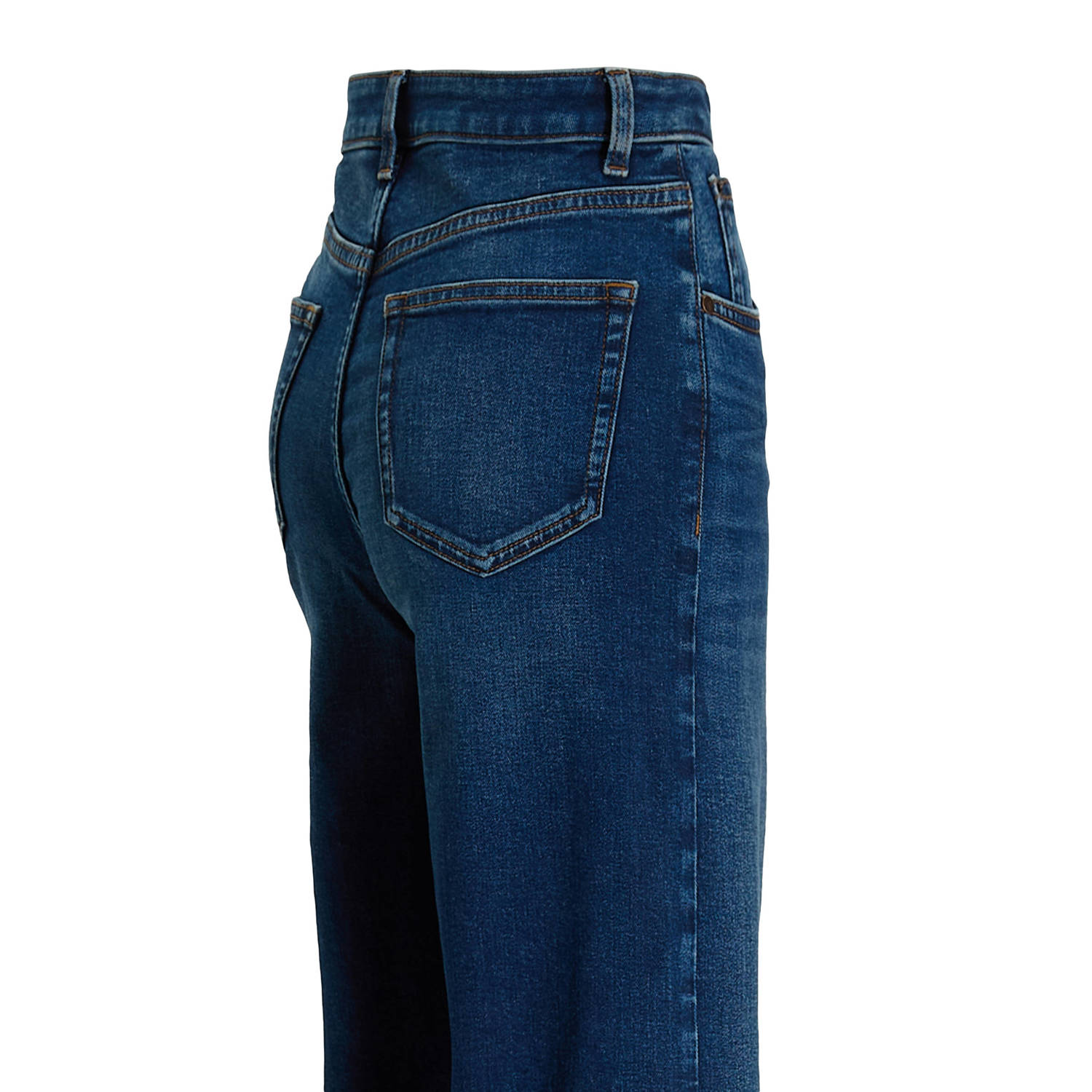 anytime wide leg jeans donkerblauw