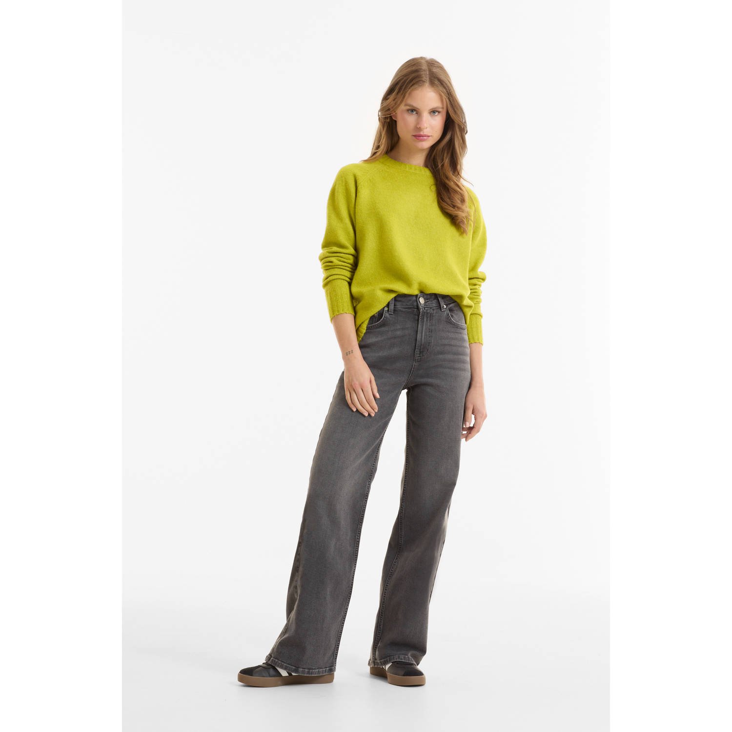 Anytime wide leg jeans grijs
