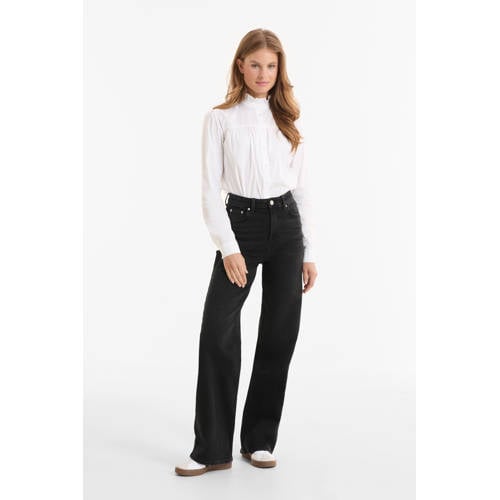anytime wide leg jeans zwart afbeelding