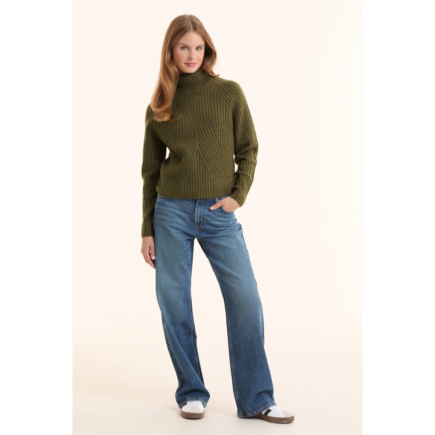 Anytime loose fit jeans donkerblauw