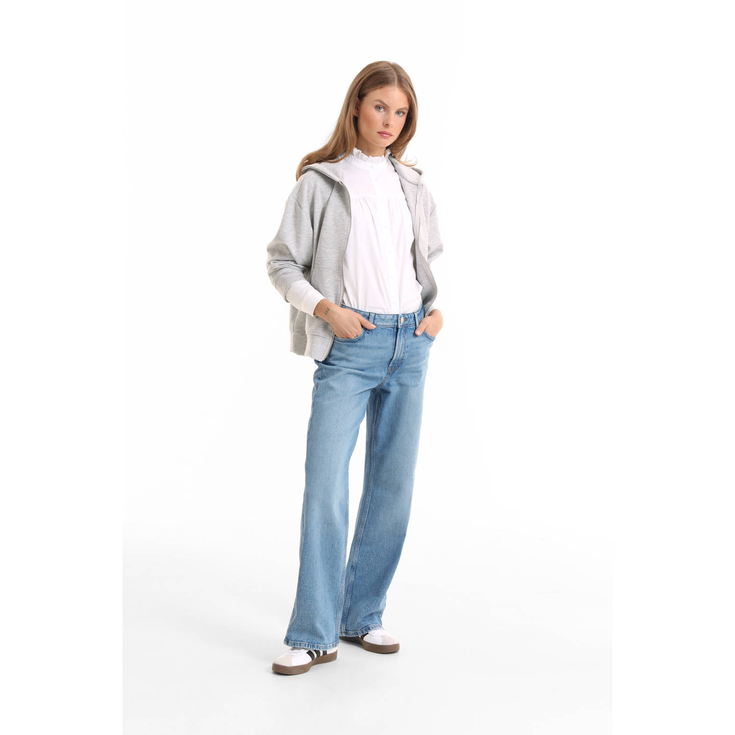 Anytime loose fit jeans blauw