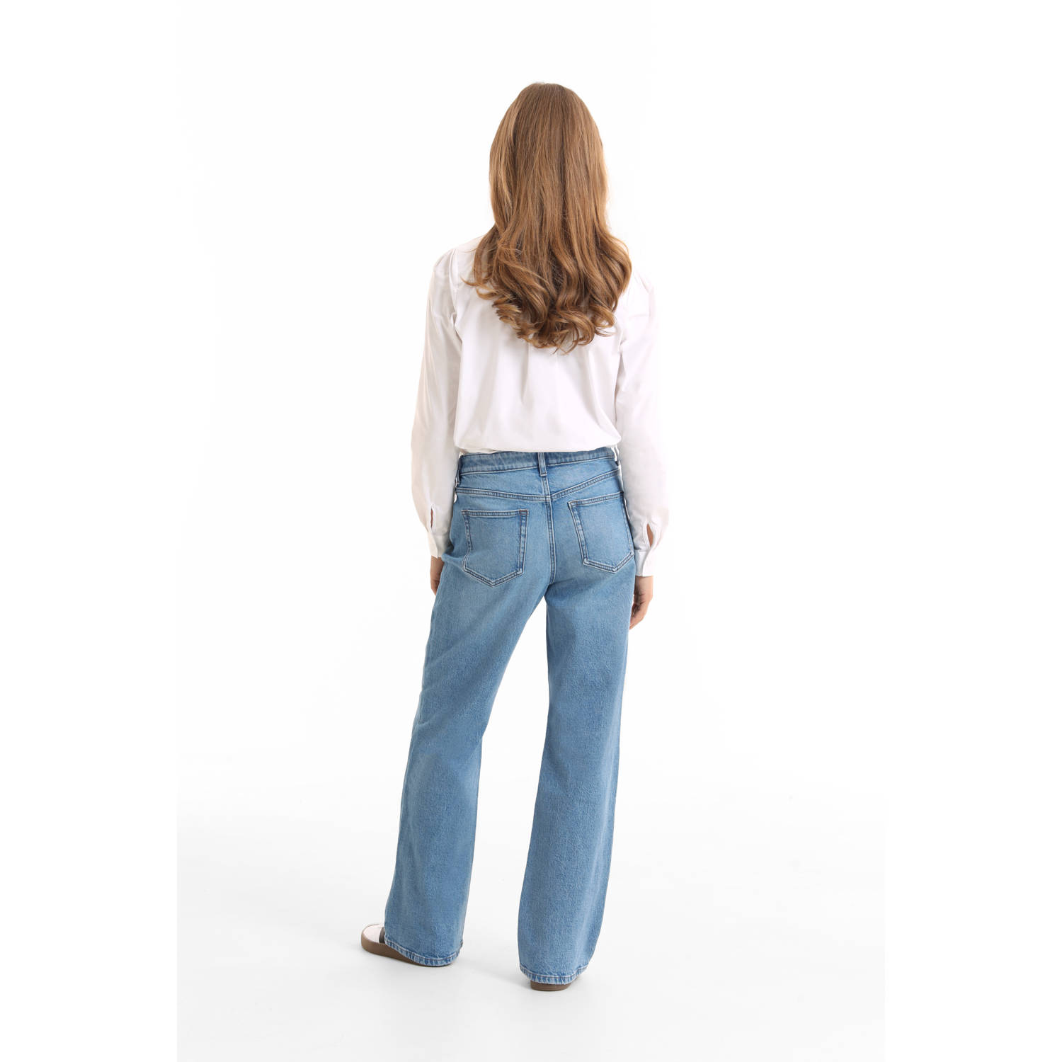 anytime loose fit jeans blauw