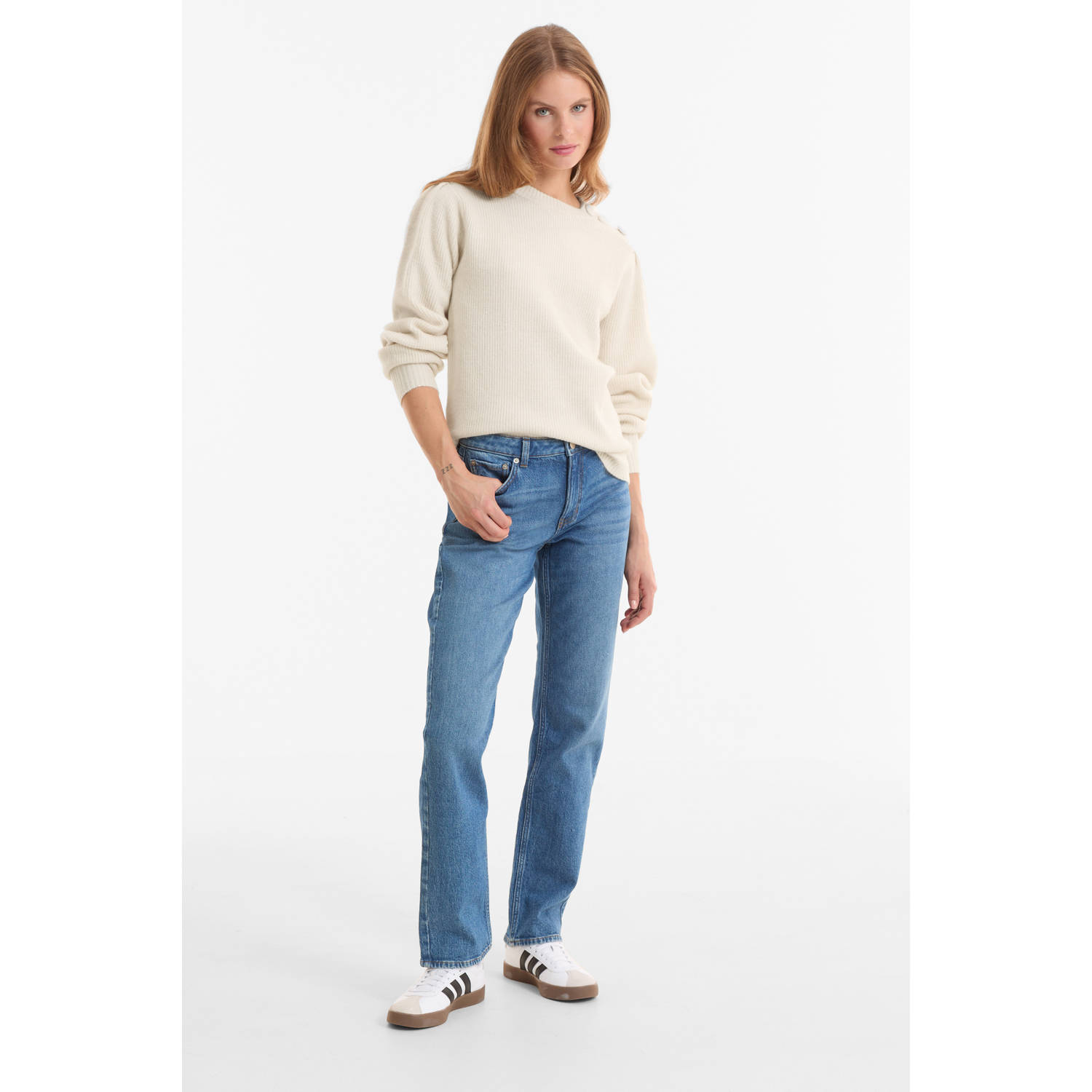 Anytime straight leg jeans blauw