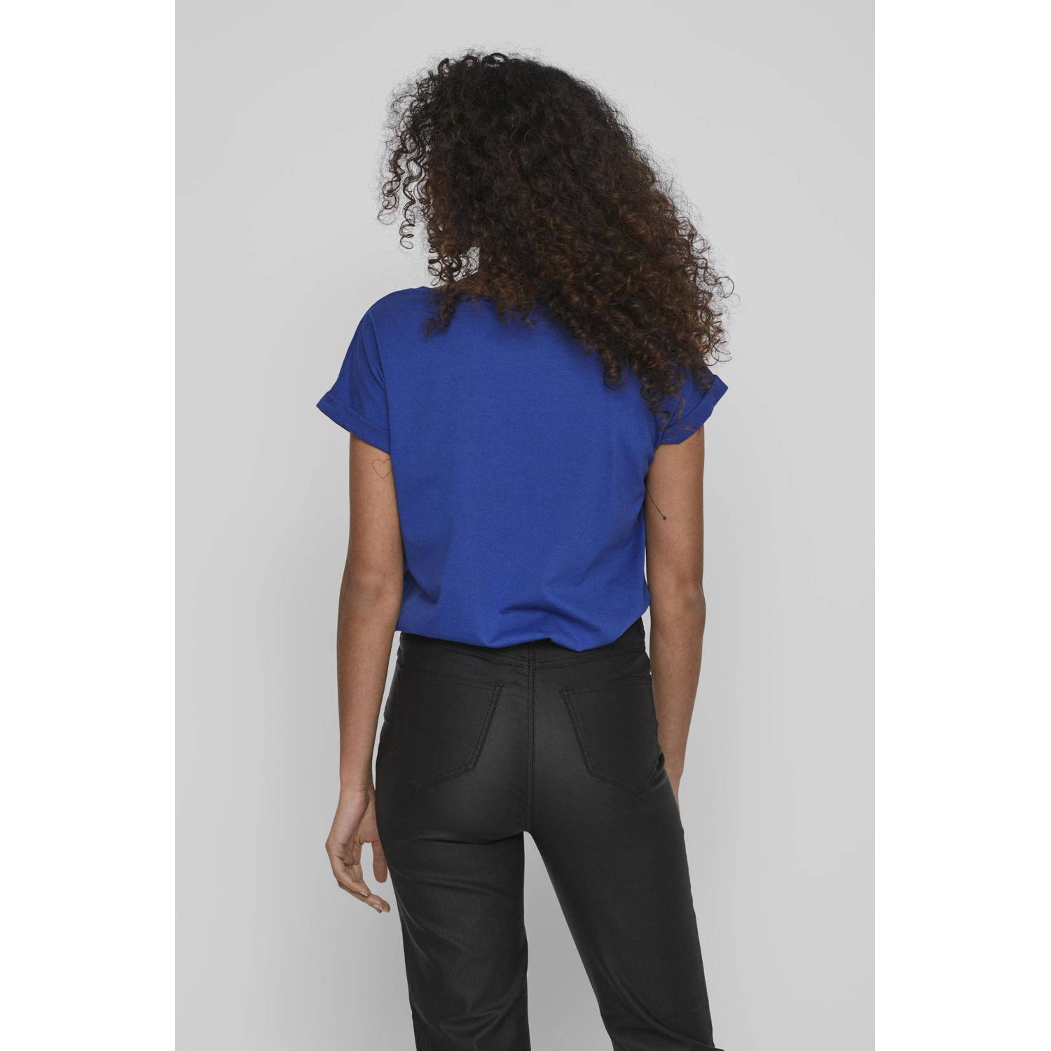 VILA T-shirt VIDREAMERS blauw