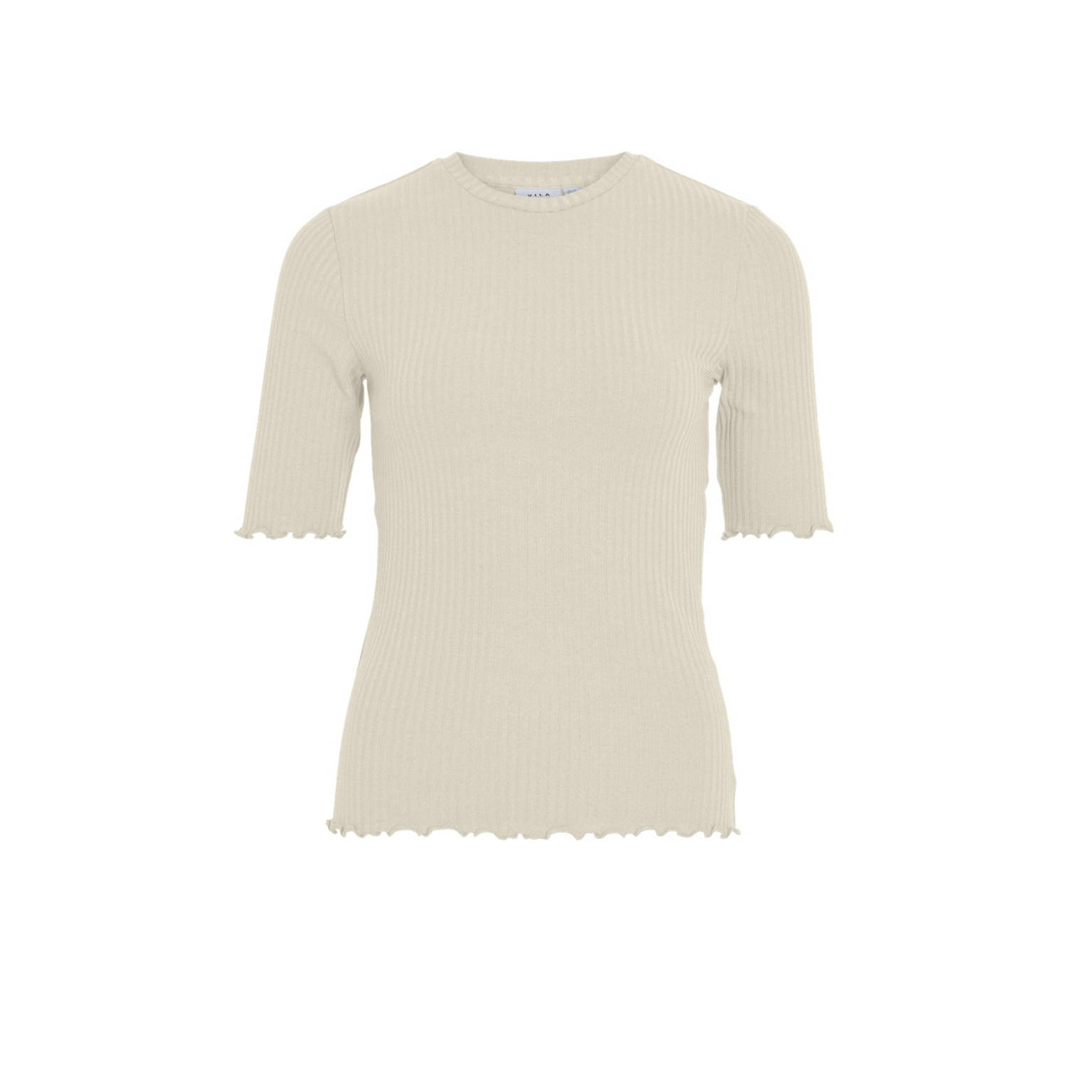 Vila T-shirt in riblook model 'ABENSI'