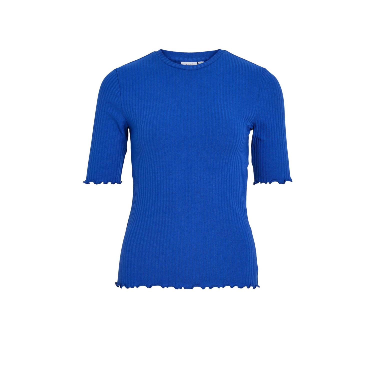 Vila T-shirt in riblook model 'ABENSI'