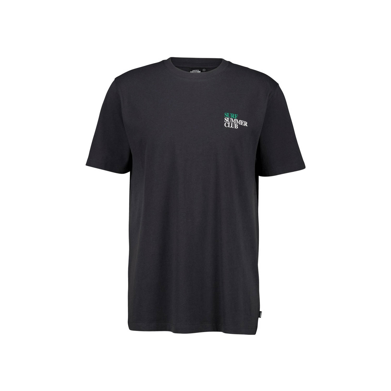 America Today T-shirt Ezra met printopdruk dull black