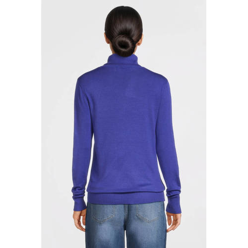Imagine fijn gebreide coltrui blauw afbeelding