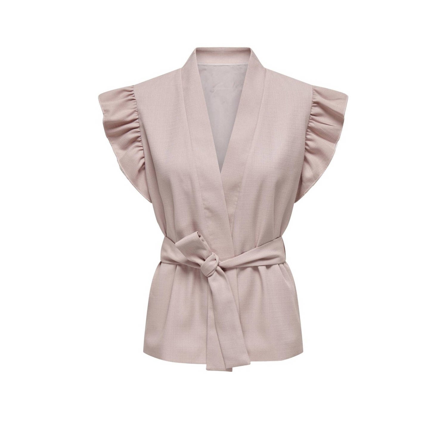 Only Frill Riem Vest Pink Dames