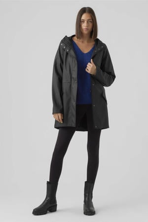 VERO MODA coated tall jas VMMALOU zwart