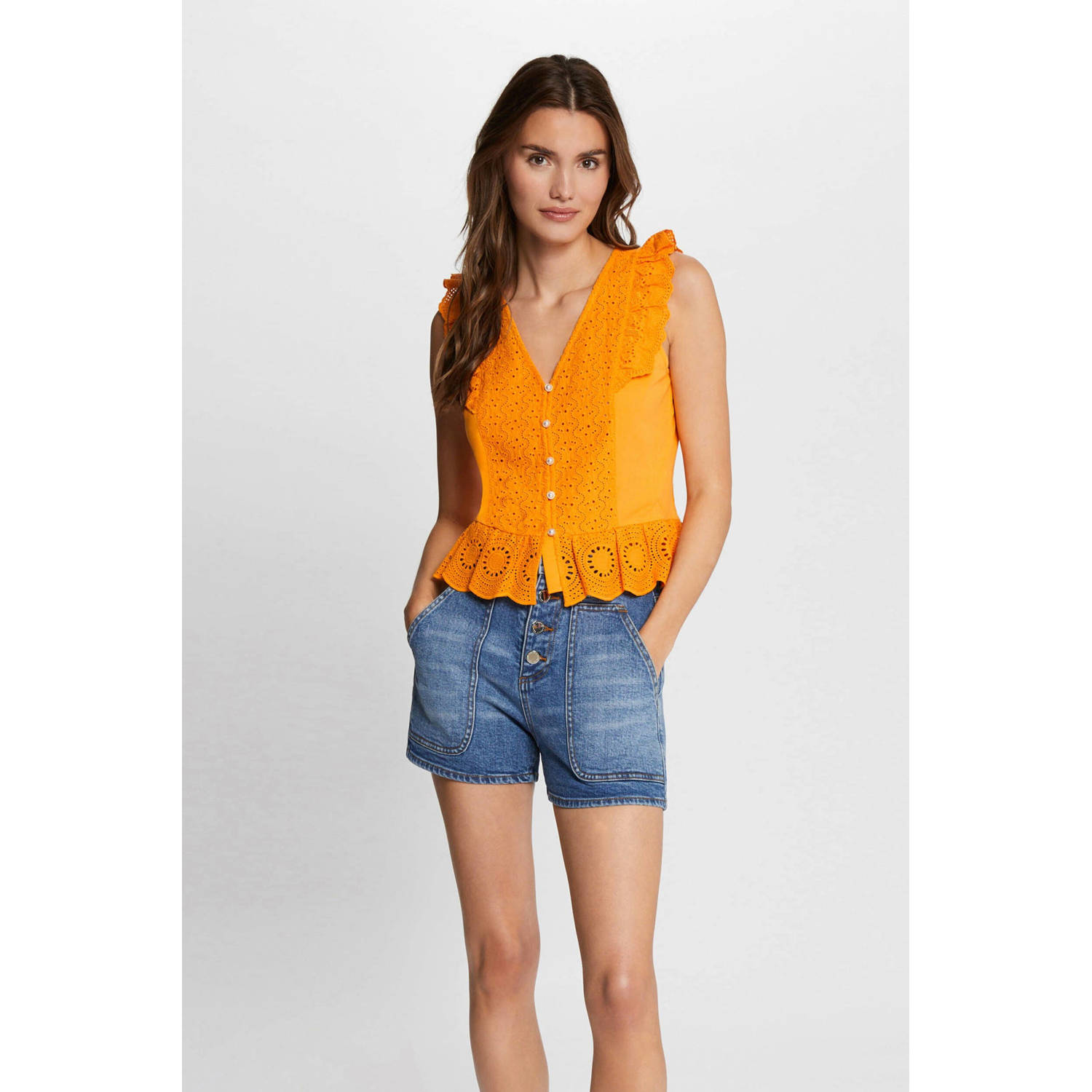 Morgan blousetop oranje
