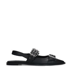 slingback loafers zwart