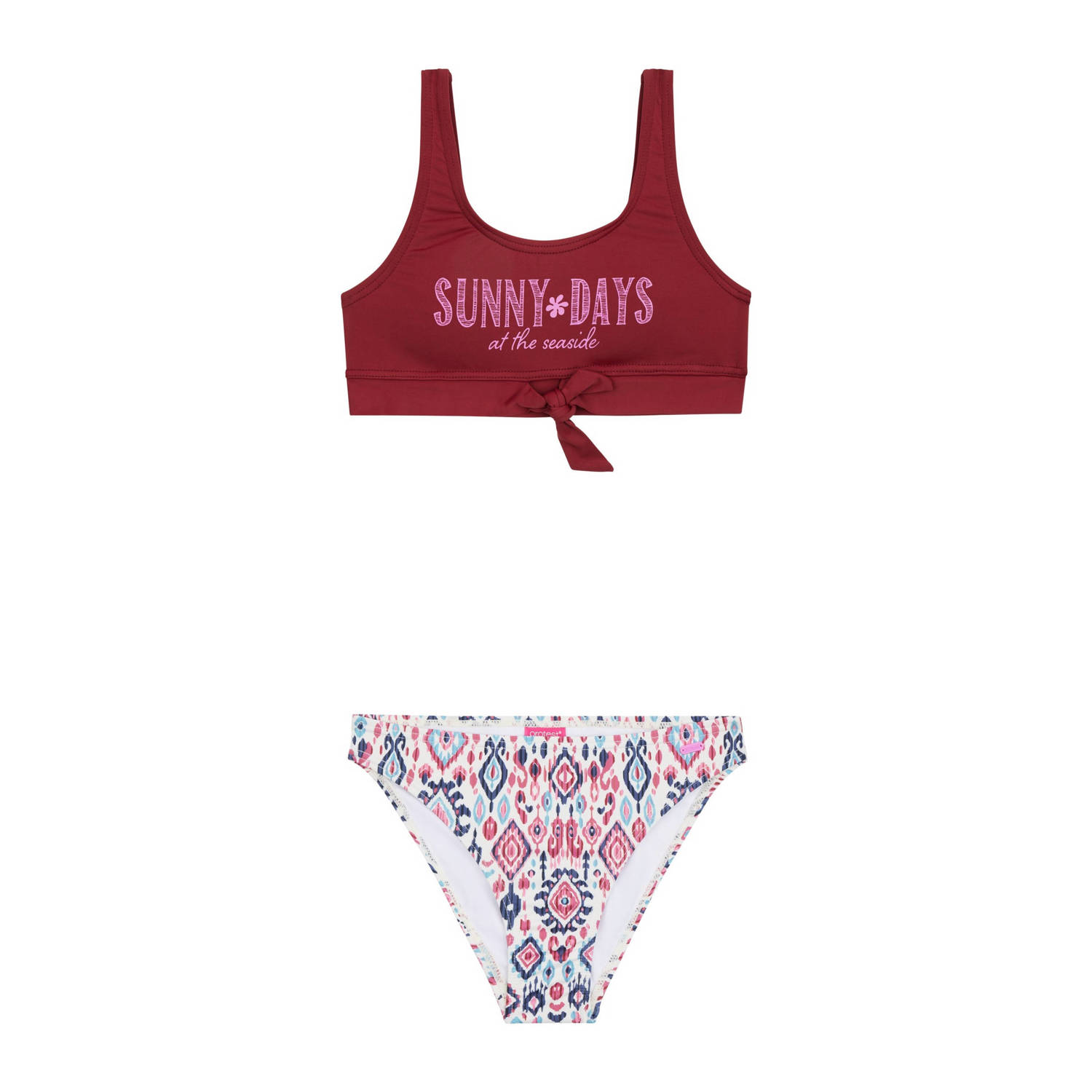 Protest crop bikini PRTNAOMO JR rood Roze Meisjes Polyester All over print 104