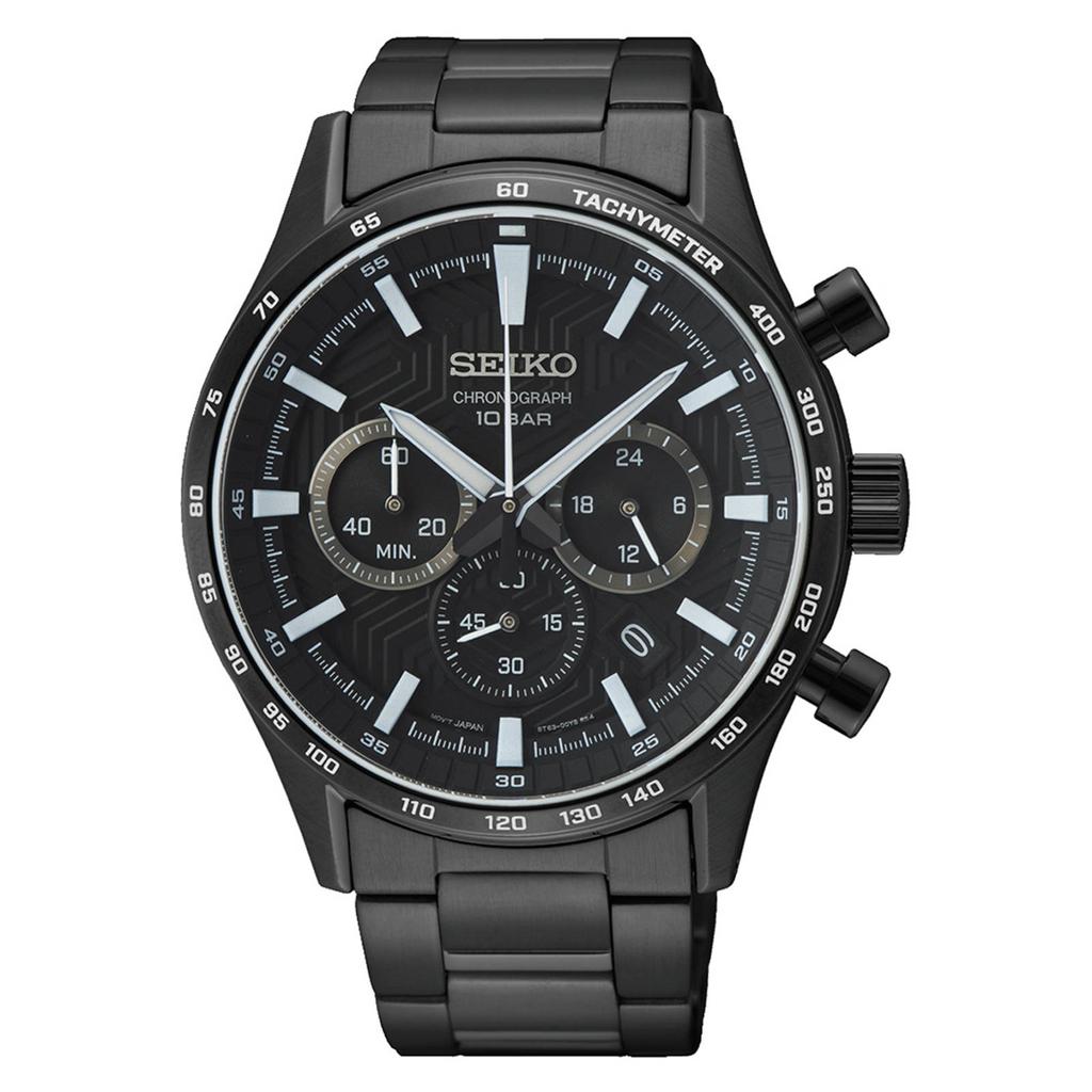 Seiko horloge SSB415P1 zwart
