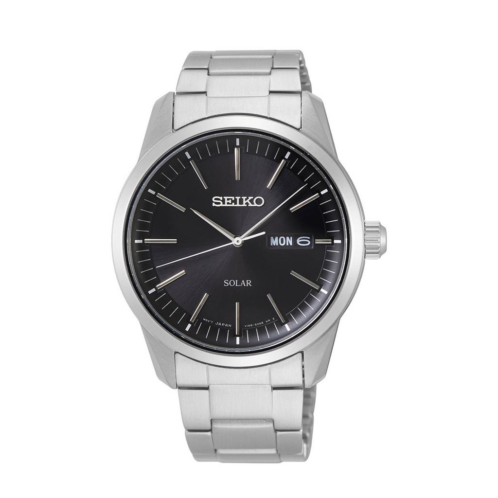 Seiko horloge SNE527P1 zilverkleurig/zwart