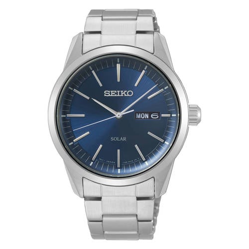 Seiko horloge SNE525P1 zilverkleurig/donkerblauw afbeelding