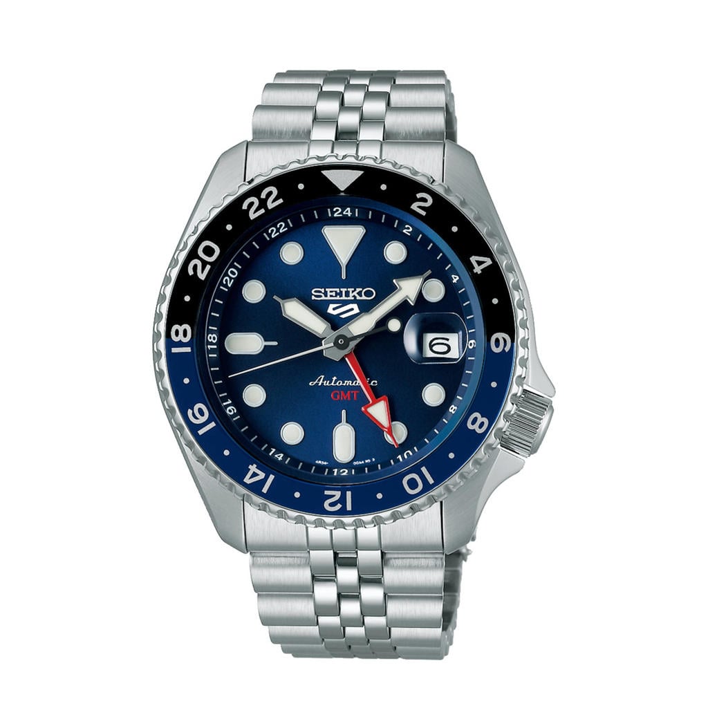 Seiko horloge SSK003K1 zilverkleurig/blauw