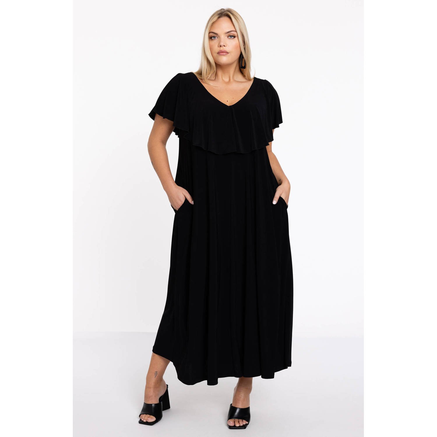 YOEK maxi jurk DOLCE zwart
