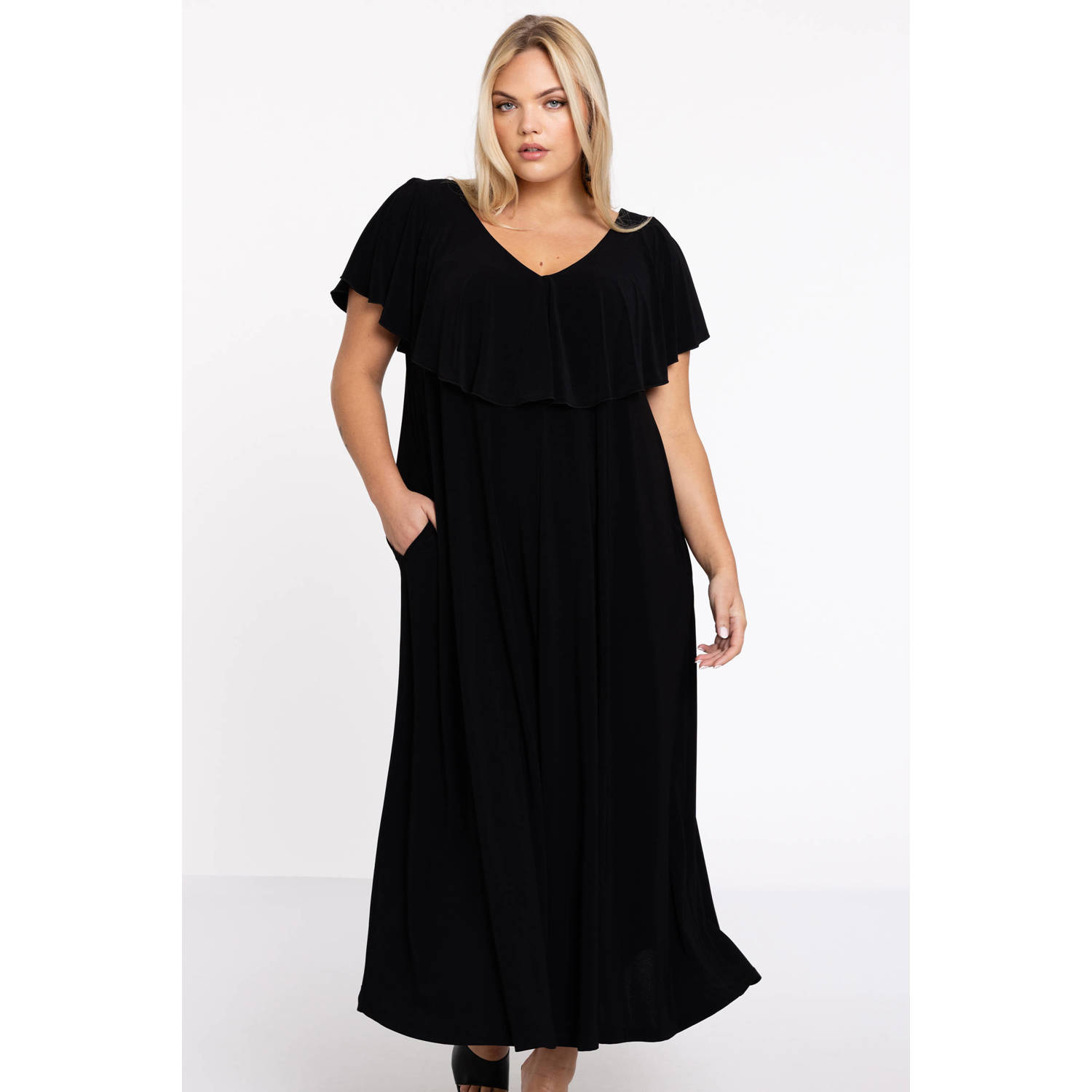 YOEK maxi jurk DOLCE zwart