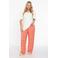 YOEK loose fit broek met all over print oranje