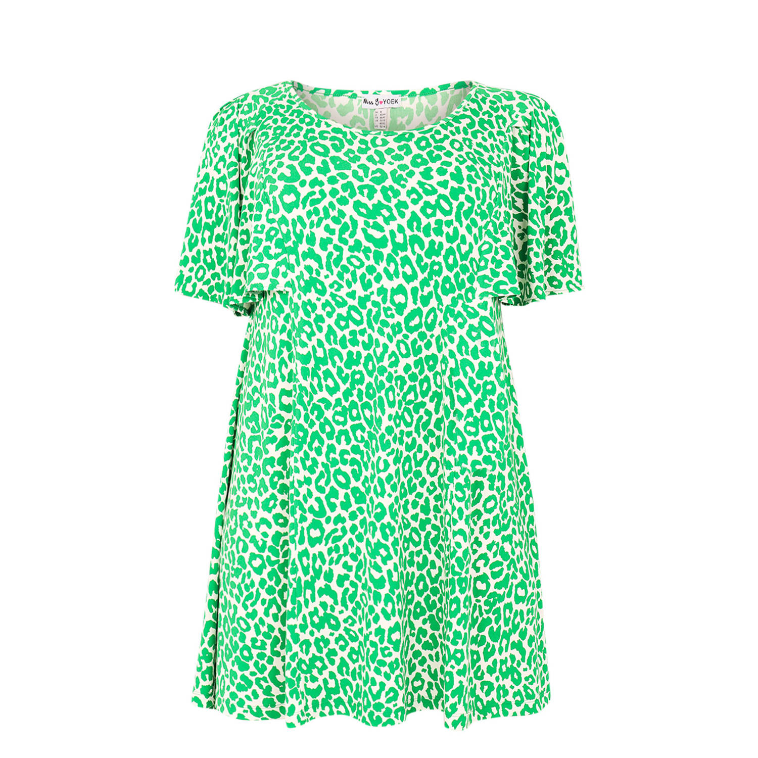 Yoek tuniek met all over print groen