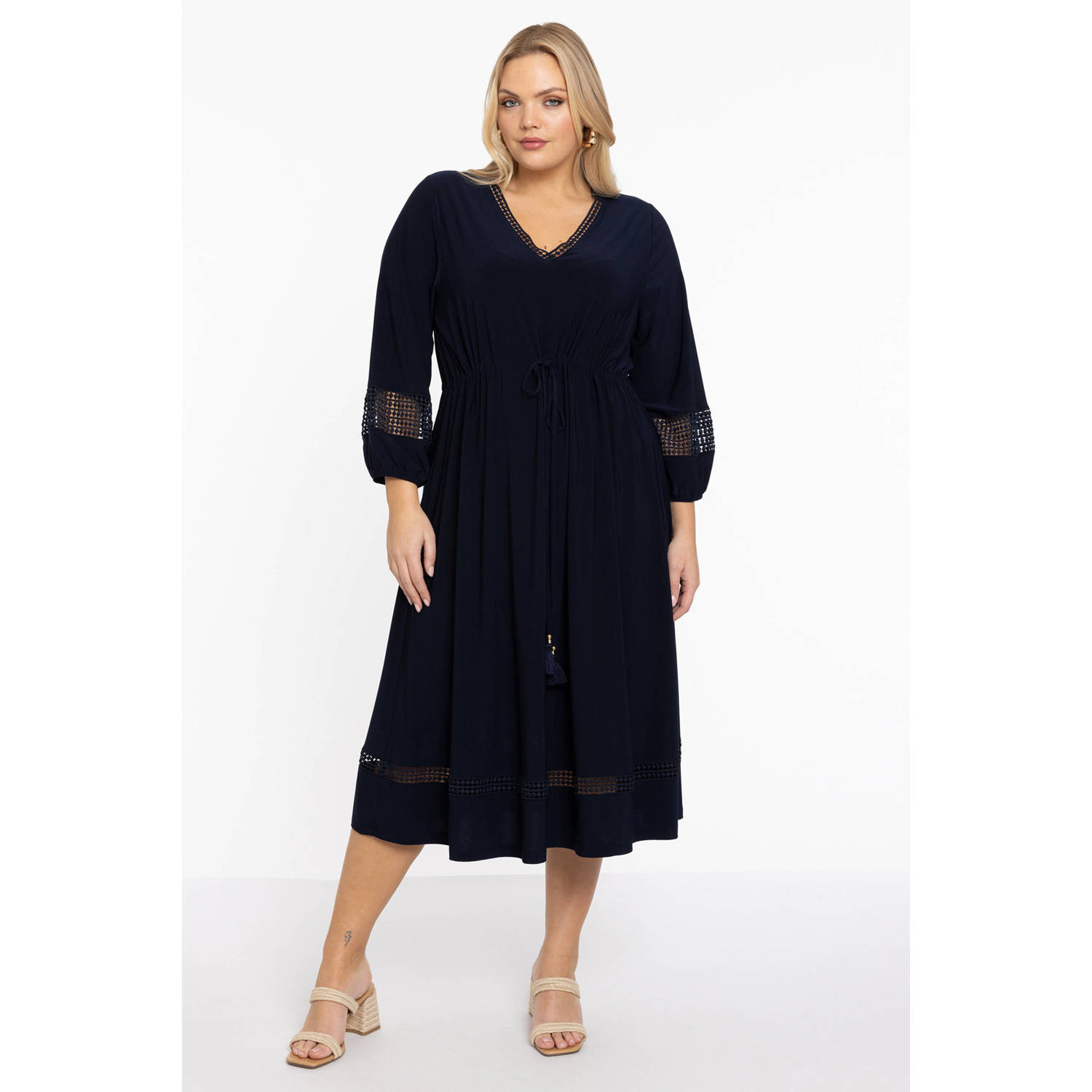 YOEK jurk DOLCE donkerblauw