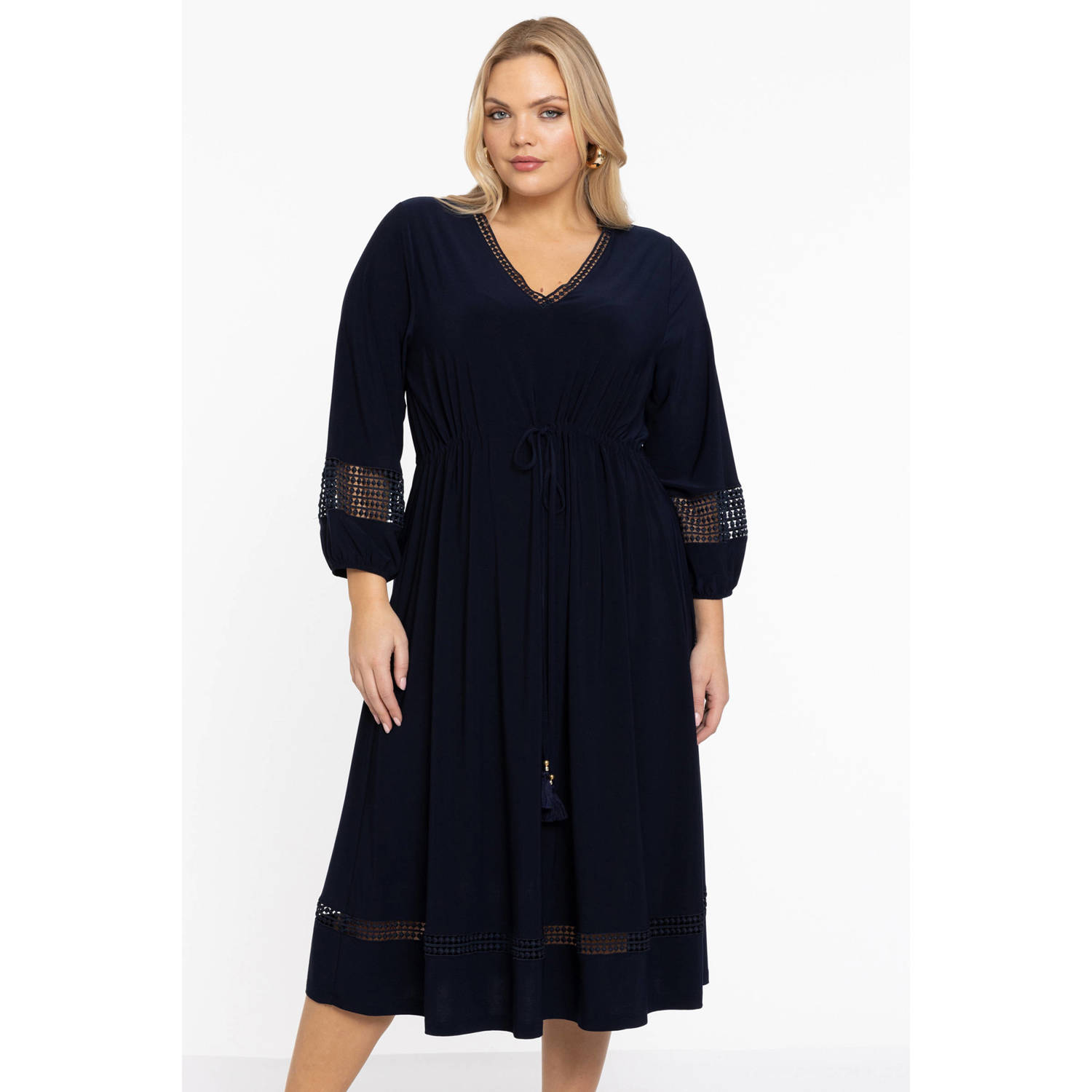 YOEK jurk DOLCE donkerblauw