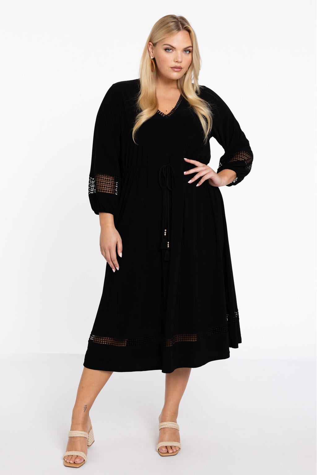 YOEK Plus Size jurk - zwart