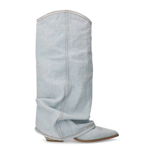 Sacha denim cowboylaarzen met flap blauw afbeelding