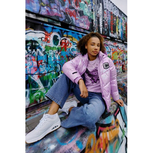 Coolcat Puffer Winterjas Juna Metallic Roze afbeelding