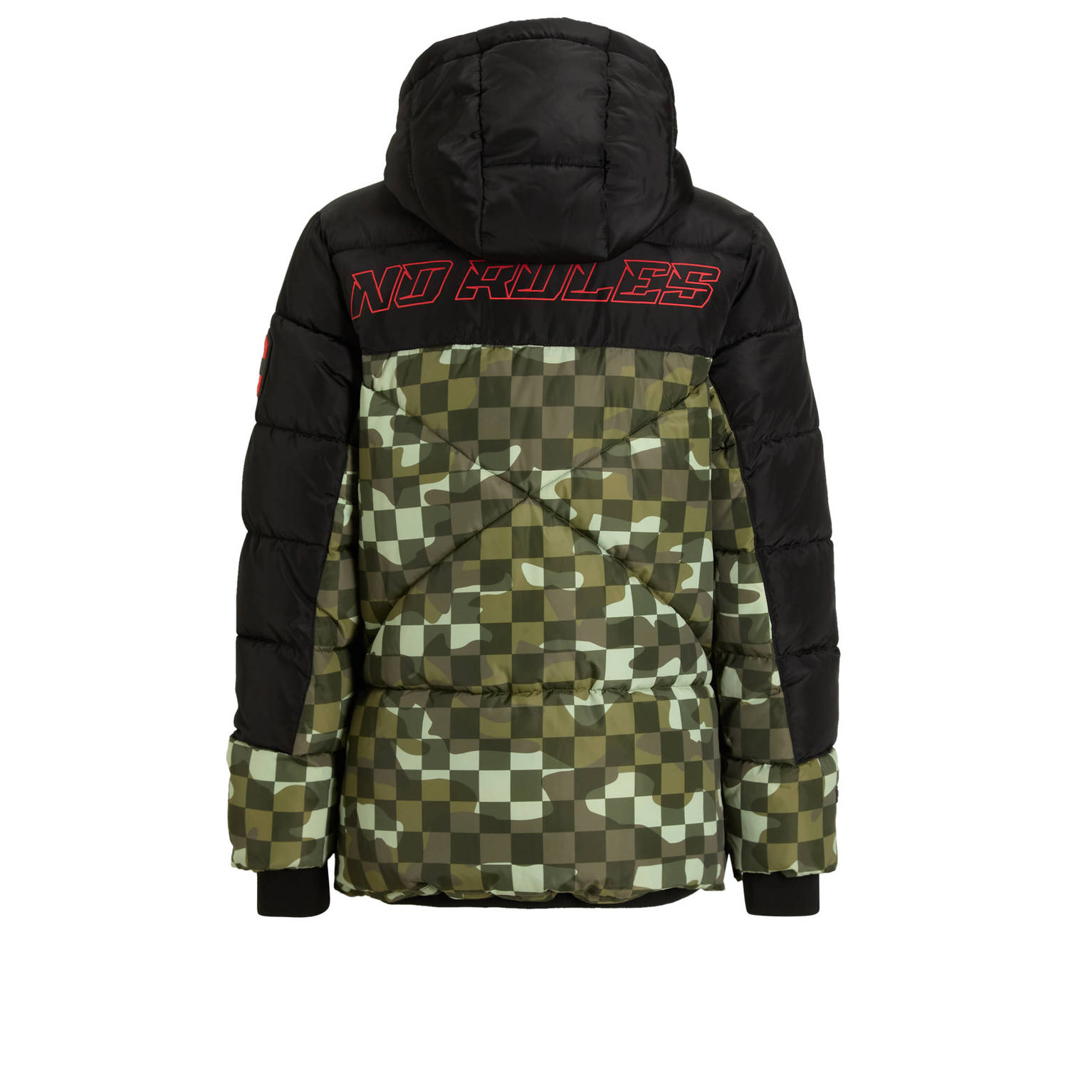 Coolcat Puffer Winterjas Josh Colourblock Camouflage