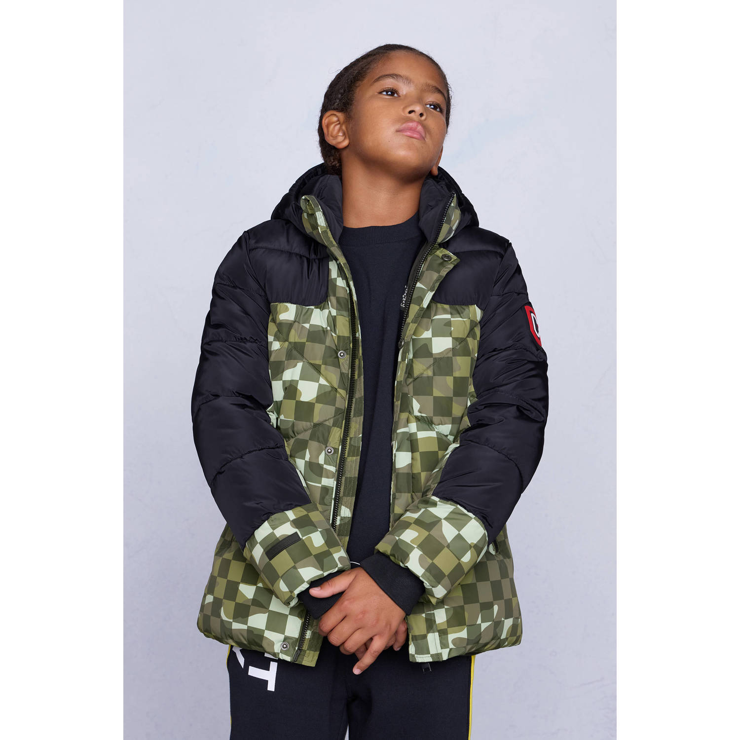 Coolcat Puffer Winterjas Josh Colourblock Camouflage