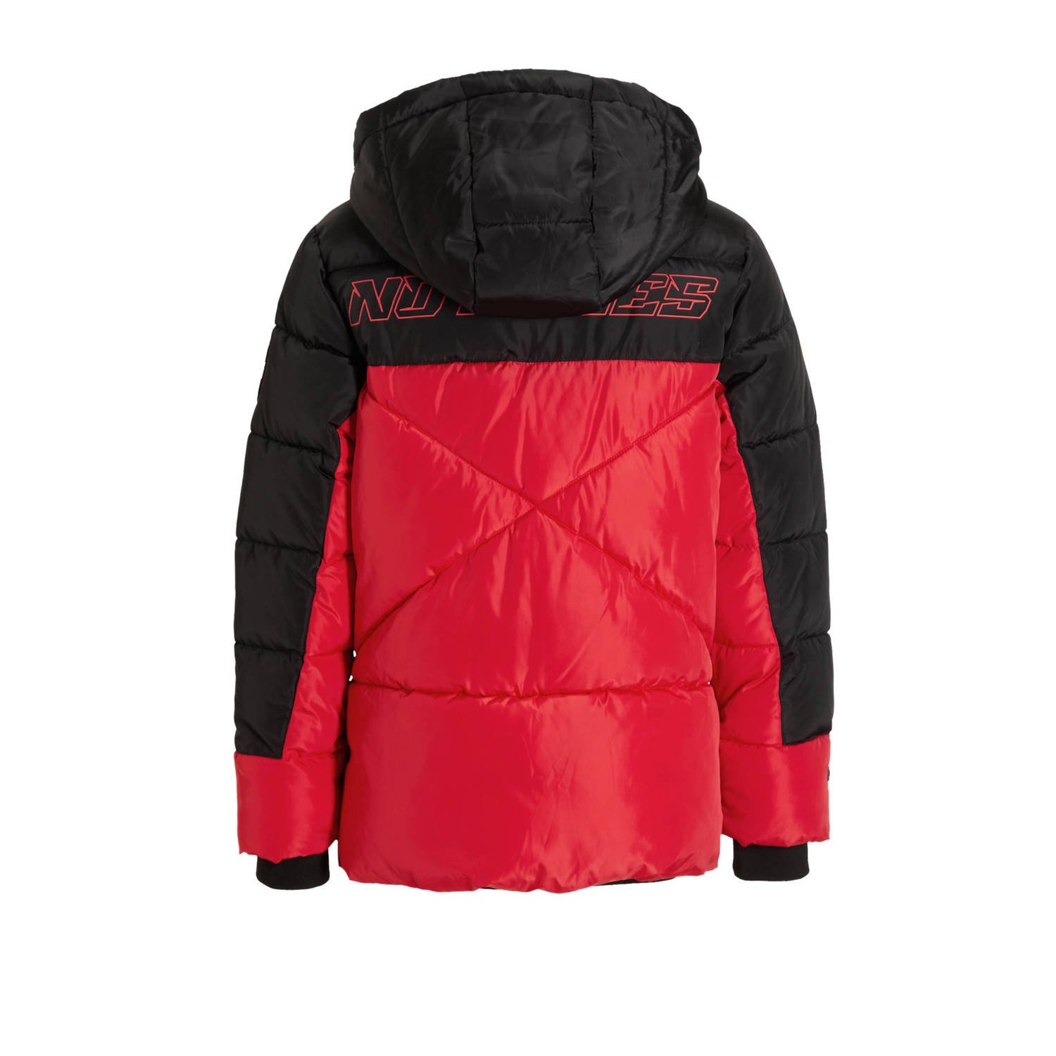 Coolcat Puffer Winterjas Josh Colourblock Rood