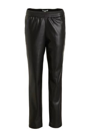 imitatieleren jogger zwart
