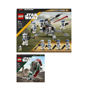 Wehkamp LEGO Star Wars Boba Fett's sterrenschip Microfighter 75344 + 501st Clone Troopers Battle Pack 75345 aanbieding