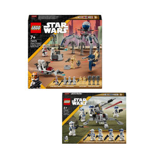 Wehkamp LEGO Star Wars 501st Clone Troopers Battle Pack 75345 + Clone Trooper & Battle Droid Battle Pack 75372 aanbieding