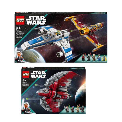 Wehkamp LEGO Star Wars Ahsoka Tano's T-6 Jedi shuttle 75362 + New Republic E-wing vs. Shin Hati's Starfighter 75364 aanbieding