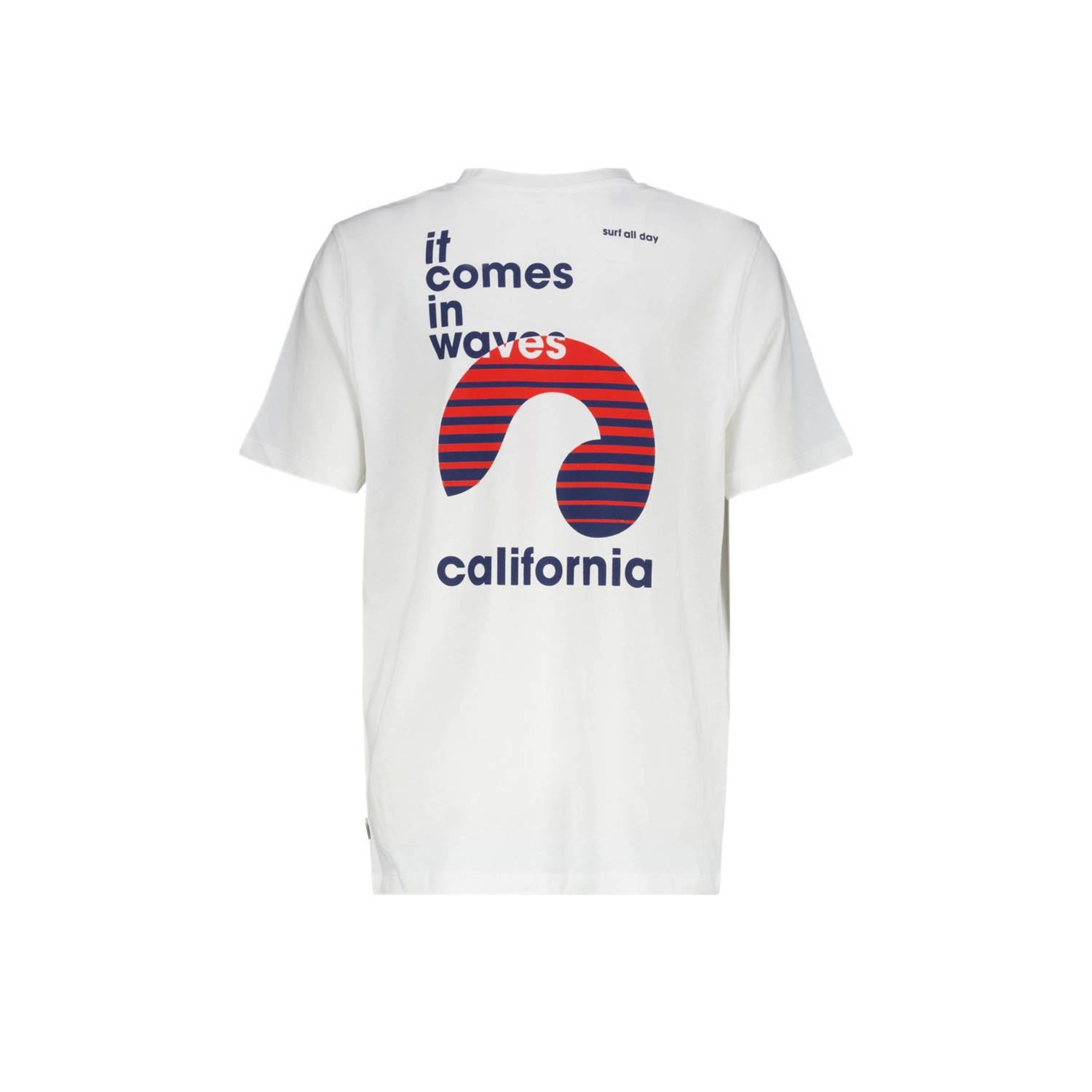 America Today T-shirt met printopdruk wit blauw